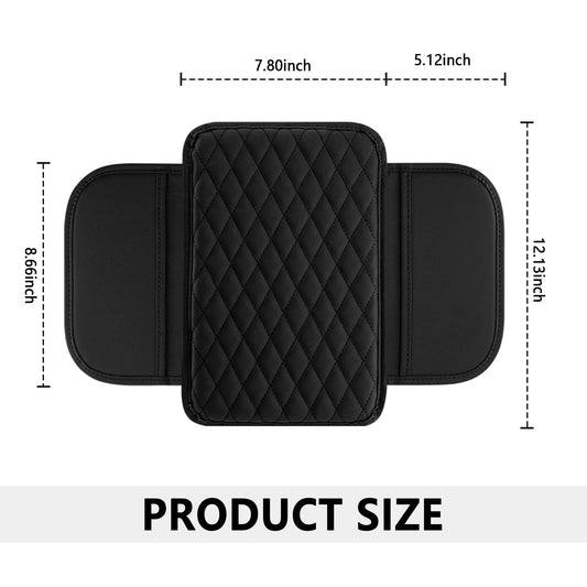 Stacool Car Center Console Cover – Microfiber Leather, Black