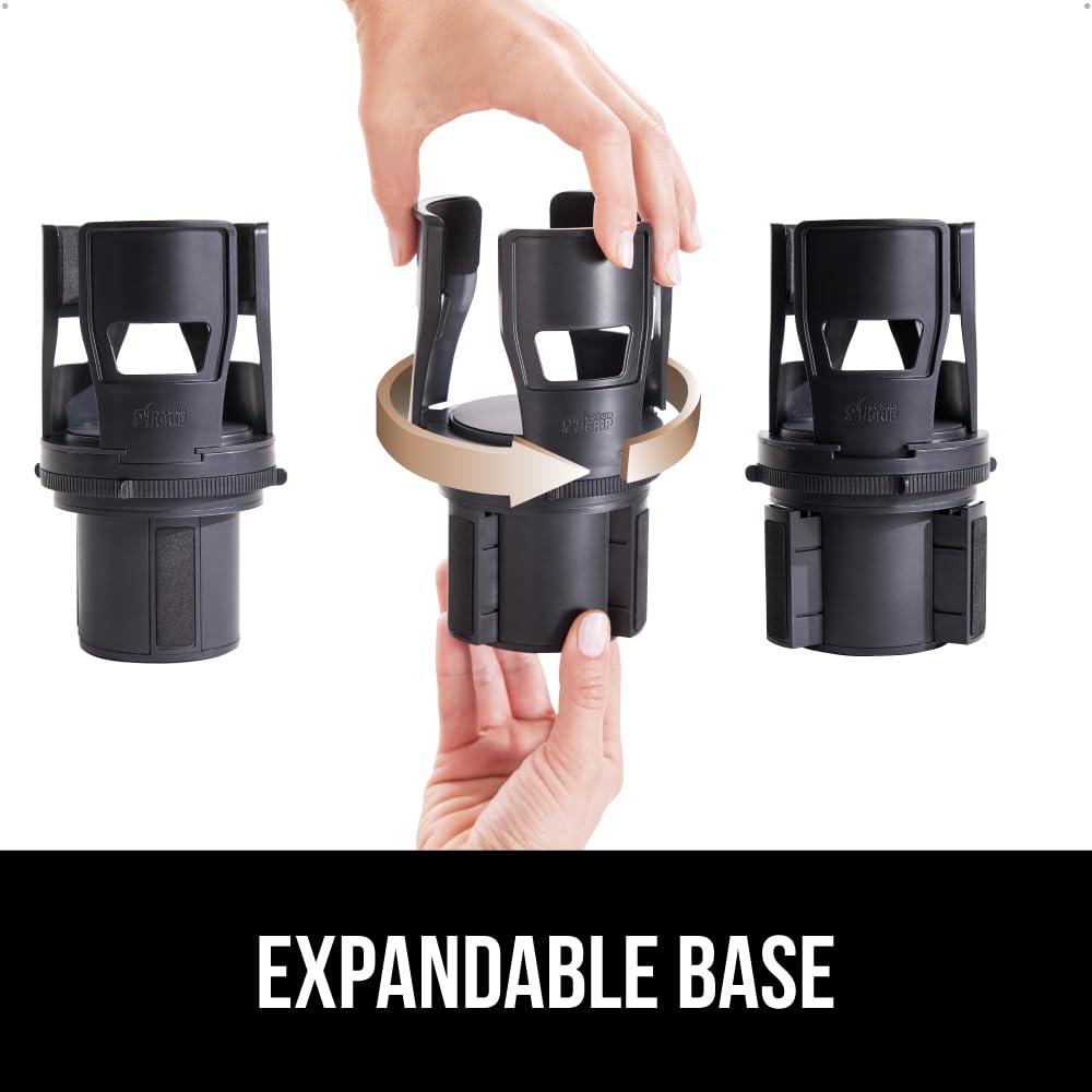 Gorilla Grip Adjustable Car Cup Holder Expander – Black