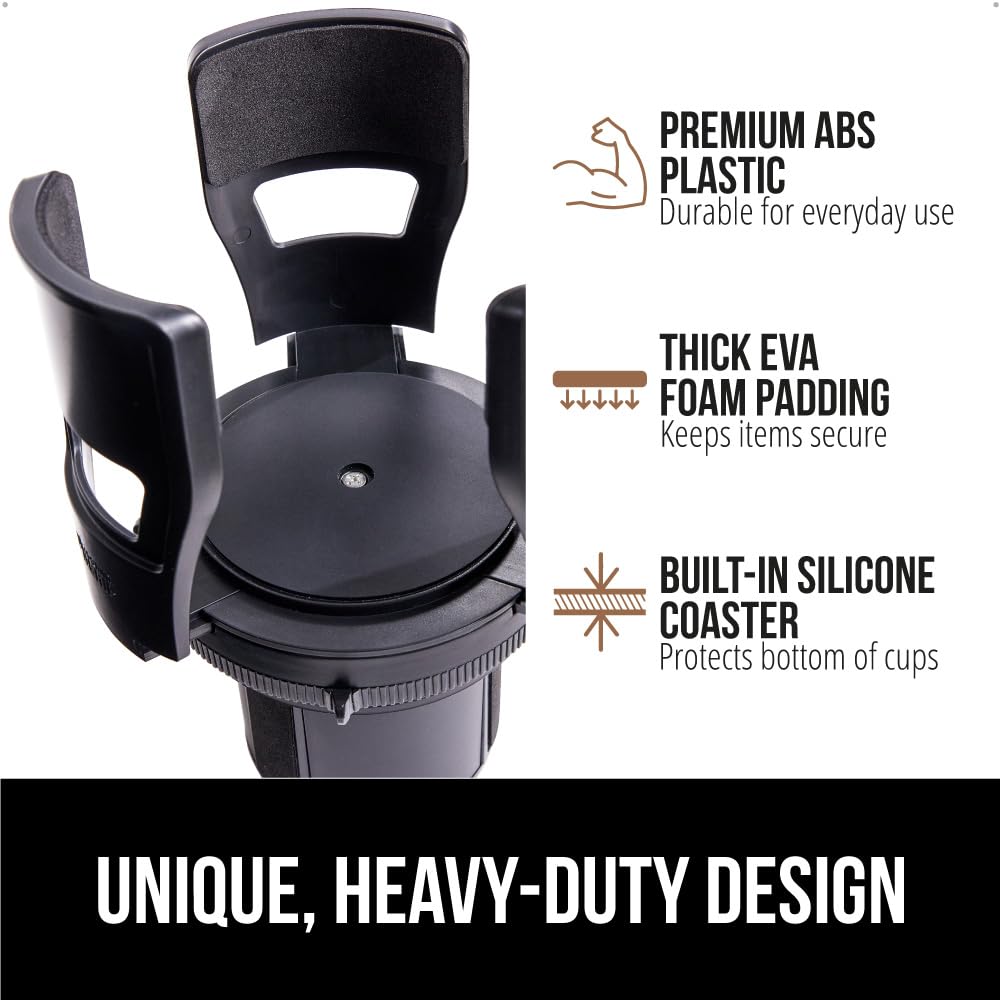 Gorilla Grip Adjustable Car Cup Holder Expander – Black