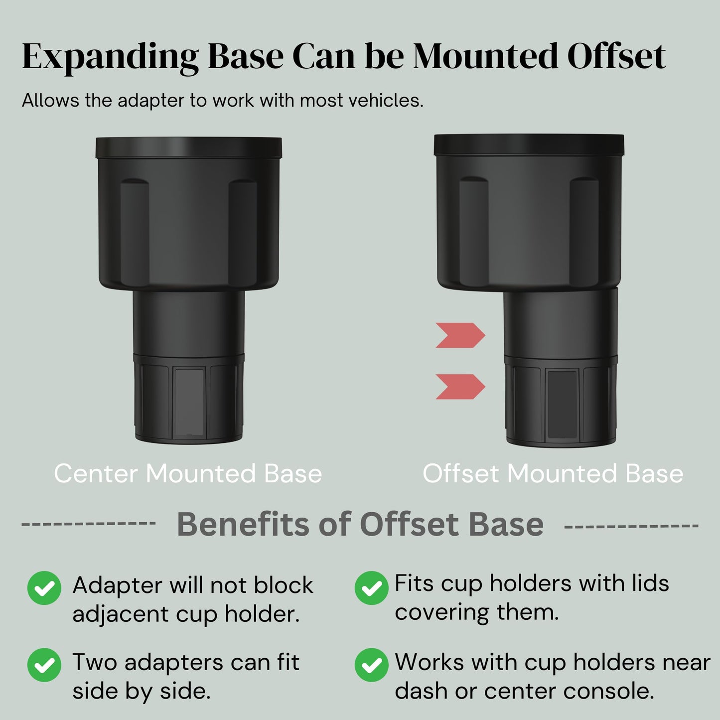 Swigzy Car Cup Holder Expander for Large Bottles
