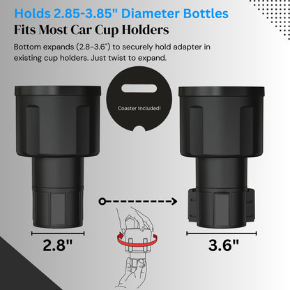 Swigzy Car Cup Holder Expander for Large Bottles