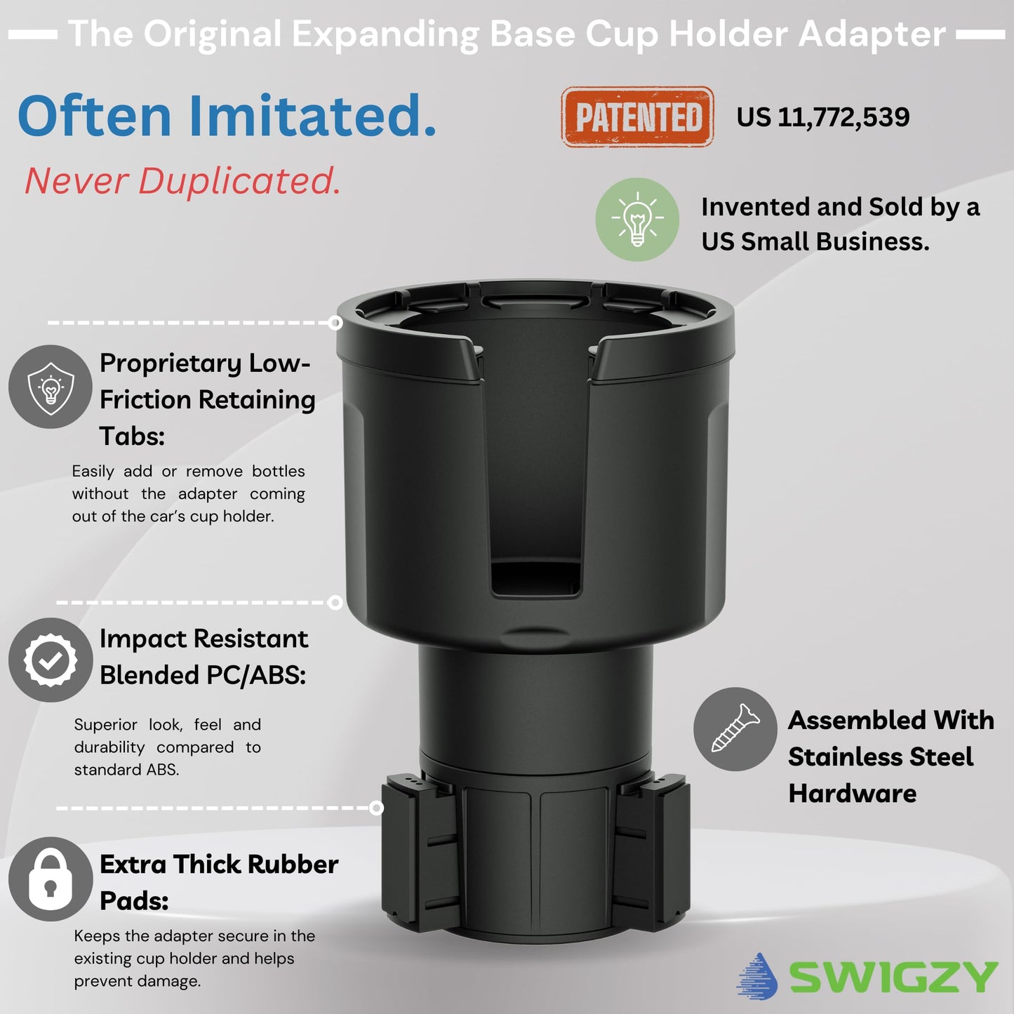 Swigzy Car Cup Holder Expander for Large Bottles