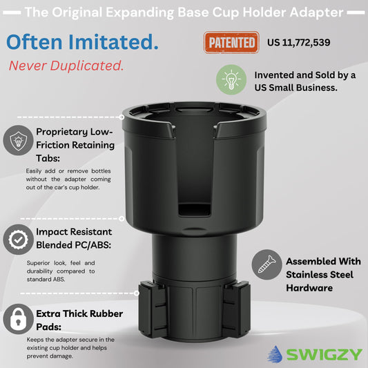 Swigzy Car Cup Holder Expander for Large Bottles