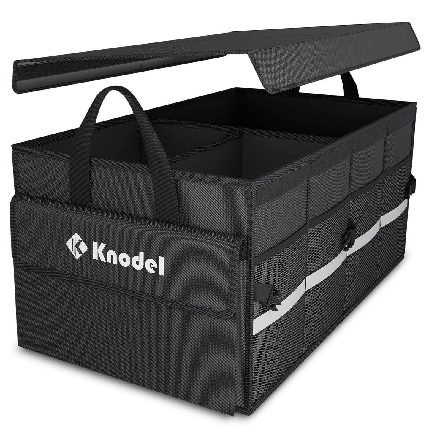 K KNODEL Car Trunk Organizer with Lid – Black