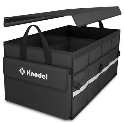 K KNODEL Car Trunk Organizer with Lid – Black